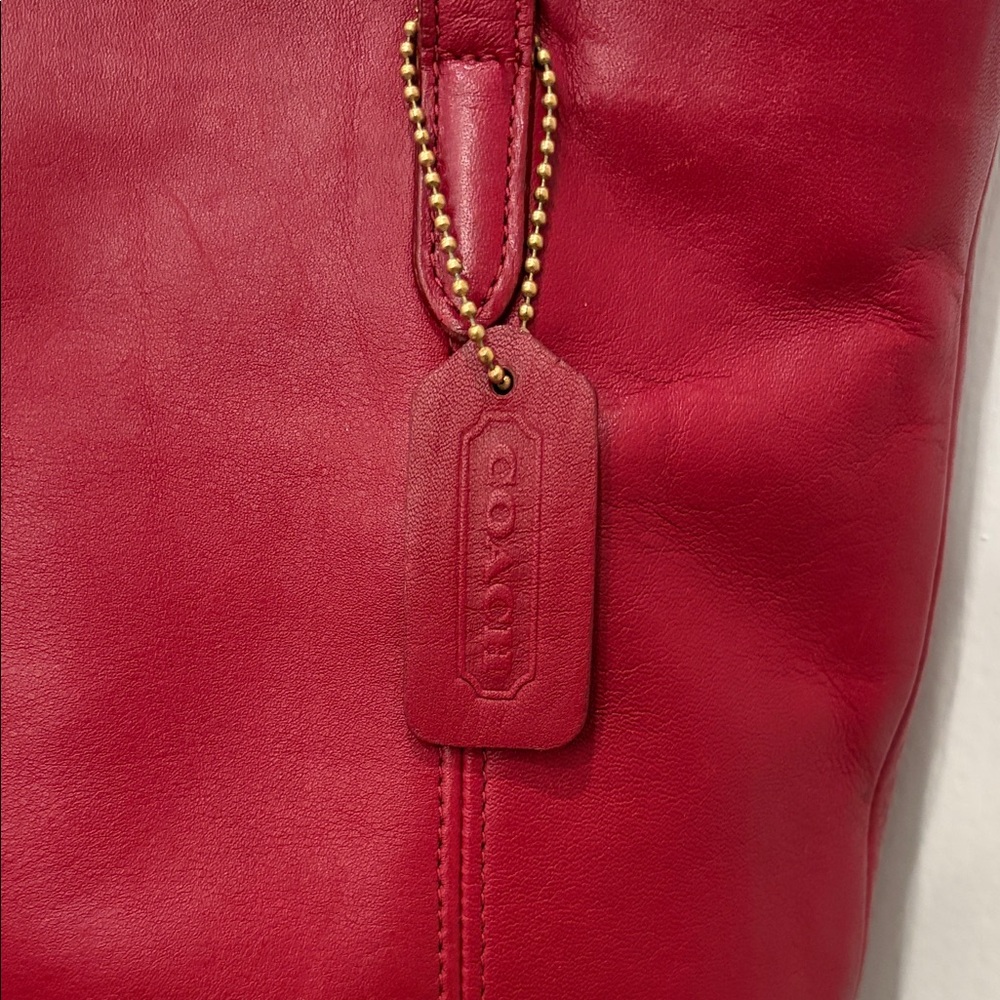 Vintage Coach Classic Lunch Tote Style No 9077 Red - Picture 2 of 12